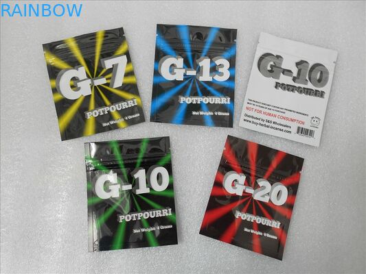 CMRK veya Pantone Baskı ile PET / VMPET / PE Bitkisel Tütsü Ambalaj Torbası