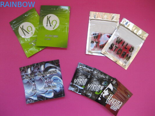 Zip Kilidi ile OEM Özelleştirilmiş Bitkisel Tütsü Ambalaj Torbaları