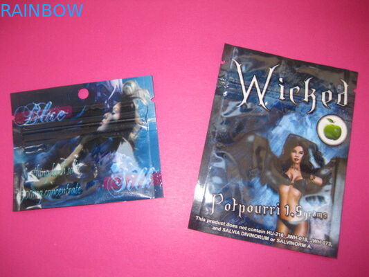 100 Mikron PET / VMPET / PE Bitkisel Tütsü için Bitkisel Tütsü Ambalajları