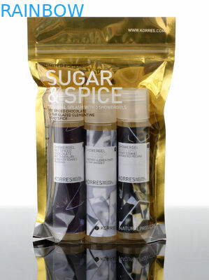 Geri Dönüşüm Folyo Çanta Ambalajı, Şeffaf Ön ve Arka Folyo Fermuar Mylar Çantaları