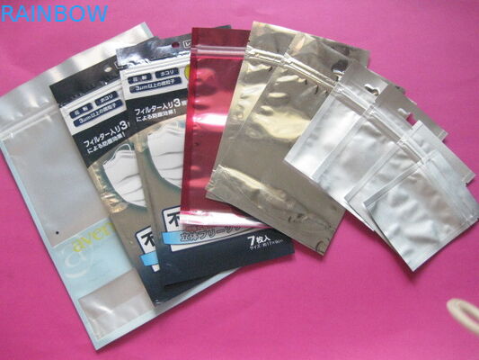 Gravür Tuzak Baskılı Zip Top ile 120 mic Üç Yan Mühürlü Snack Çanta Ambalaj