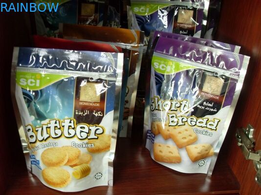 130mic PET / AL / NY / PE Alt Gusset Çanta Stand up