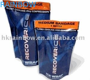 Yan Seal Stand Up Snack Plastik Poşet Ambalajları Fermuarlı Pirinç