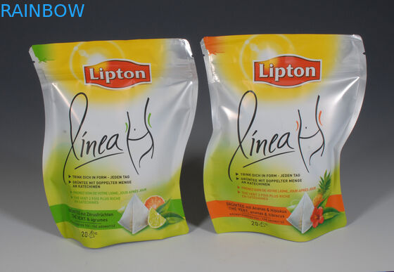 Çay Paketleme İçin Fermuarlı Alüminyum Folyo Plastik Torbalar