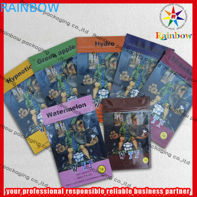 Canlı Baskı Bitkisel Tütsü Torbalar ， Alüminyum Folyo Çanta