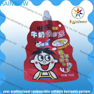 Süt için Biyobozunur Plastik Stand Up Emzik Kese Ambalaj