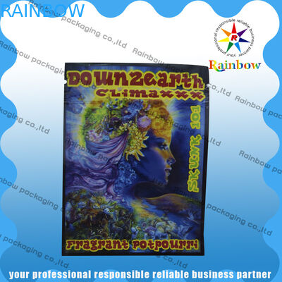 Down2earth / Geeked Yukarı / Diablo Altın Bitkisel Tütsü Zip Plastik Torbalar Nem Geçirmez