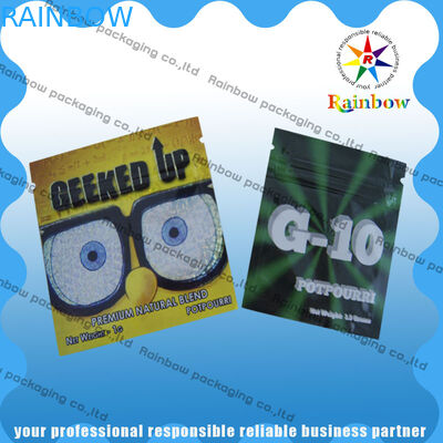 Down2earth / Geeked Yukarı / Diablo Altın Bitkisel Tütsü Zip Plastik Torbalar Nem Geçirmez