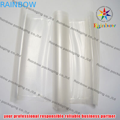 Çerezler için Zip ile Kabartmalı PET Vakum Seal Saklama Torbaları