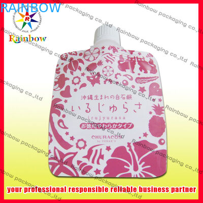 Suyu, PET / AL / PE İçin Folyo Emzikli Kese Ambalaj Isıya Dayanıklı Stand Up