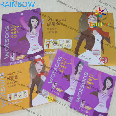 Sıcak Pad için Zip Kilit Plastik Kozmetik Kompakt Ambalaj Düz