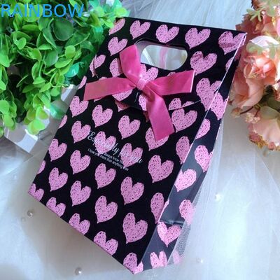 Kişiselleştirilmiş özelleştirilmiş kağıt poşet Noel için saplı