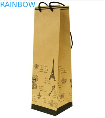 Şarap ve Hediyelik Saplı Özel Kaplamalı Kağıt Ambalaj Torbası