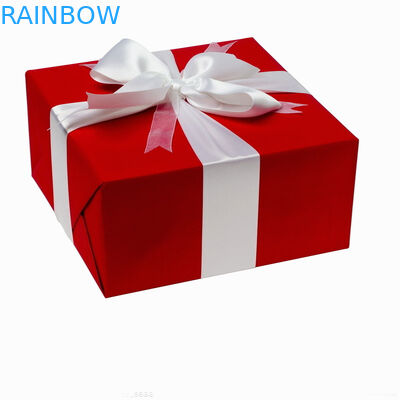 Hediye Paketlemesi İçin Üst Sınıf Katlanır Karton Kağıt Kutu Kızıl Meydan