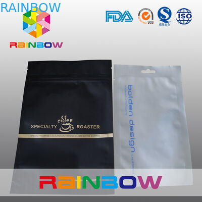 Düz üç tarafı kapalı delikli mylar folyo fermuar mühürlü