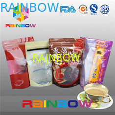 Kraft Kağıt Aperatif Çanta Ambalaj Fermuarlı Dana Sarsıntılı, Gıda Sınıfı Folyo Kılıfı