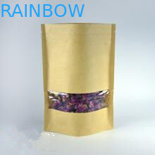 Şeffaf Pencere ile 150 Gram Kapasiteli Özelleştirilmiş Kağıt Torbalar Fermuar