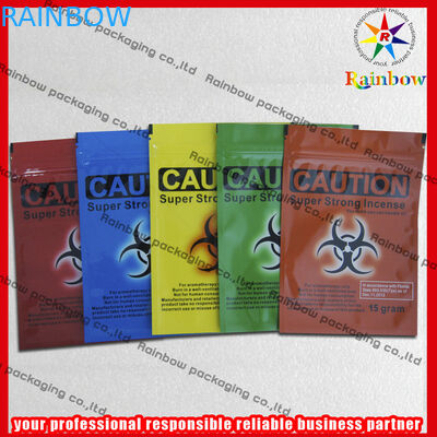 Geri dönüşümlü Renkli Bitkisel Tütsü Çantaları Kilitli Gravür Baskı