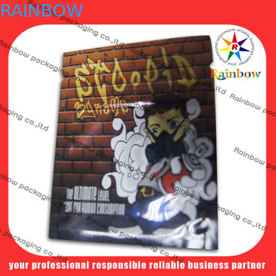 100 Mikron Alüminyum Folyo Çanta PET / AL / PE Bitkisel Tütsü Paketi İçin