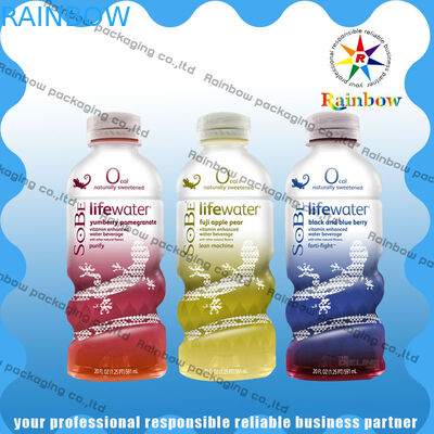 İçki Şişesi Shrink Wrap Kollu Özel Baskı Isıya Duyarlı Suya Dayanıklı