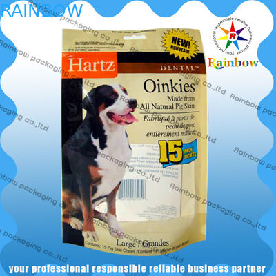 Alt Gövde ve Fermuar ile Geri Dönüşümlü Köpek Özelleştirilmiş Pet Gıda Torbası