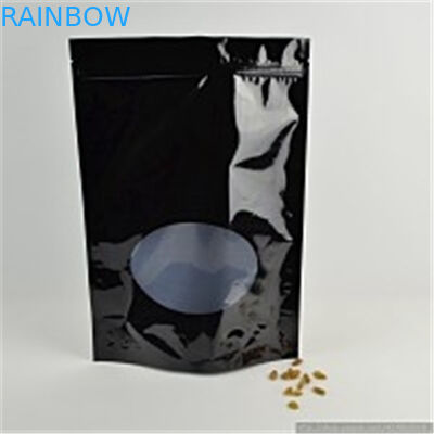 Fermuar Alüminyum Folyo Kılıfı, Clear Pencere Ceviz / Snack Ambalaj Torbaları