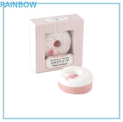 Dekoratif Pembe Sabun Ambalaj Kutusu Geri Dönüşümlü El Yapımı Kağıt