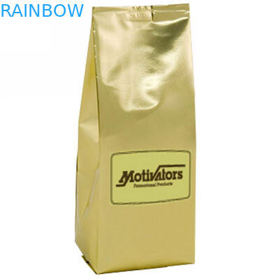 Altın Mylar Kilitli Plastik Torba Ambalajları Geri Dönüştürülebilir Fermuarlı Üst