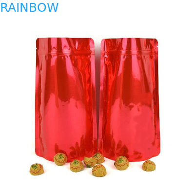 Altın Mylar Kilitli Plastik Torba Ambalajları Geri Dönüştürülebilir Fermuarlı Üst