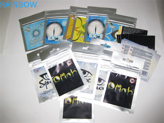 Spice Potpourri için Özelleştirilmiş Top Ziplock Bitkisel Tütsü Çantaları Fermuar