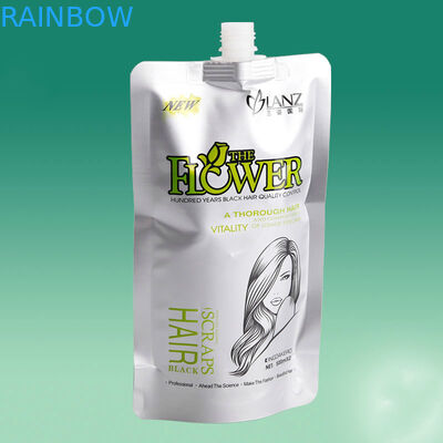 Gümüş Stand Up emzik kese ambalaj folyo saç bakımı için geri dönüştürülebilir