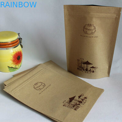 Geri dönüşümlü Özelleştirilmiş Kağıt Torbalar, Kahve Çekirdeği Kraft Kağıt Ambalaj