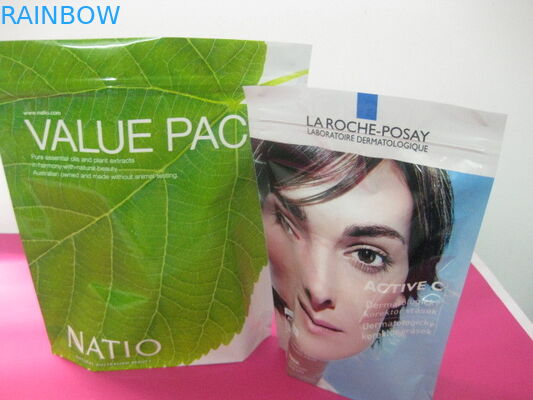 Kozmetik Baskı Plastik Torbalar Ambalaj Laroche Posay için Stand Up