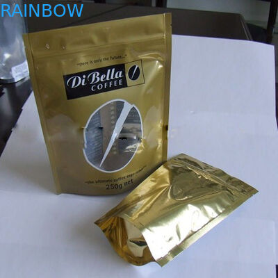 Kahve / Çay moistureproof Kılıfı Çanta Plastik Altın Oval Pencere Stand Up