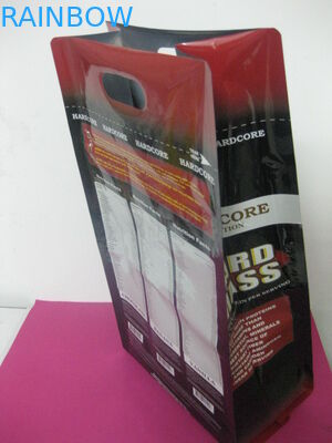 Basılı Yan Köşebent Plastik Torbalar Paketleme, Punch Hole Kahve Çekirdeği Ambalajı