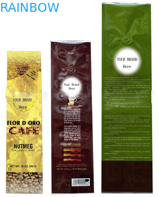 Özel Kahve Çekirdeği Plastik Torbalar, Gaz Alma Valfinin Yan Kıskacına Sahip Ambalaj