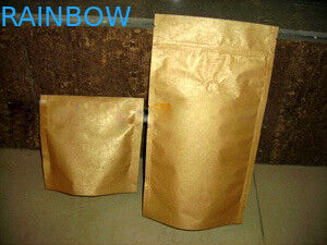 Kilitli Lamine Alüminyum Folyo Tam BaskıPlastik Torba Altın Stand Up Mat Kaplama