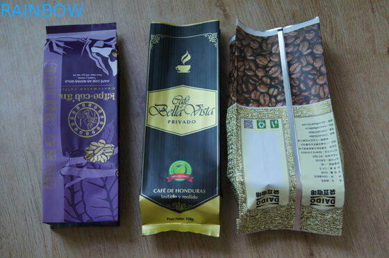 Köşebent Yan Lamine Mat Finish Çay Poşetleri Valfli Renkli Baskı Ambalajı