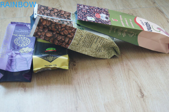 Köşebent Yan Lamine Mat Finish Çay Poşetleri Valfli Renkli Baskı Ambalajı