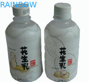 Fıstık Süt Şişesi Isı Shrink Sleeve Etiketleri Baskılı Süt, Beyaz Pvc