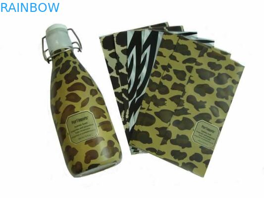 PET Brown Leopard Baskılı Shrink Sleeve Etiketleri Bebek İçecek Şişeleri için