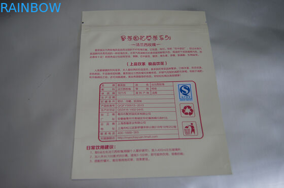 Fransız Rose Tea İçin Düz Alüminyum Folyo Özel Çay Poşeti Ambalajı