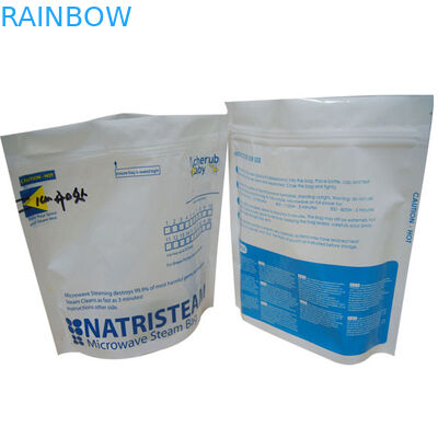 Stand Up Mavi Vakumlu Mühür Gıda Saklama Torbaları / Yiyecek İçin Mikrodalga Vakumlu Sızdırmazlık Torbaları