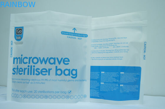 Stand Up Mavi Vakumlu Mühür Gıda Saklama Torbaları / Yiyecek İçin Mikrodalga Vakumlu Sızdırmazlık Torbaları