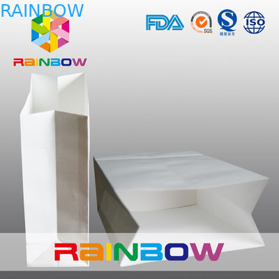 Geri Dönüşümlü Kare Alt Özel Kağıt Torbalar / Baskılı Kağıt Alışveriş Torbaları