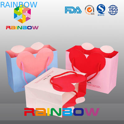 Moda Renkli Baskı Özel Kağıt Torbalar / Snack Kraft Kağıt Torba İçin Hediye