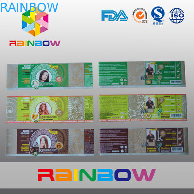 Rulo İçecek Ambalaj Şişeleri için PVC Isı Shrink Sleeve Etiketleri