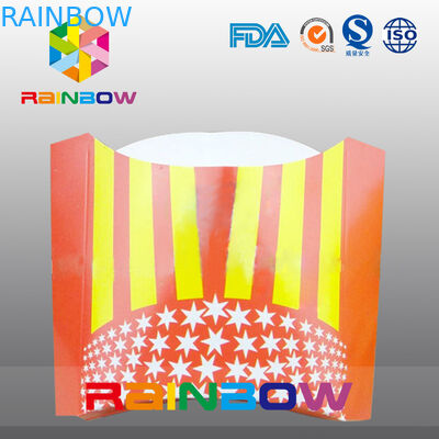 Biyobozunur Kullanın Tek Kullanımlık Kağıt Kutusu French Fry Ambalaj