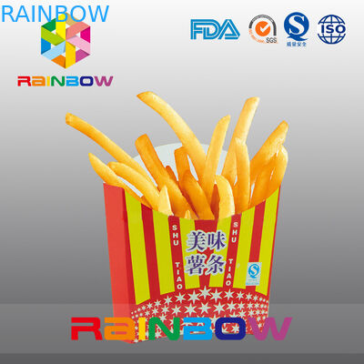 Biyobozunur Kullanın Tek Kullanımlık Kağıt Kutusu French Fry Ambalaj