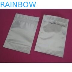 Fermuar ile Beyaz Simli 3 Side Özel Baskılı Alüminyum Folyo Pişirme Torbası